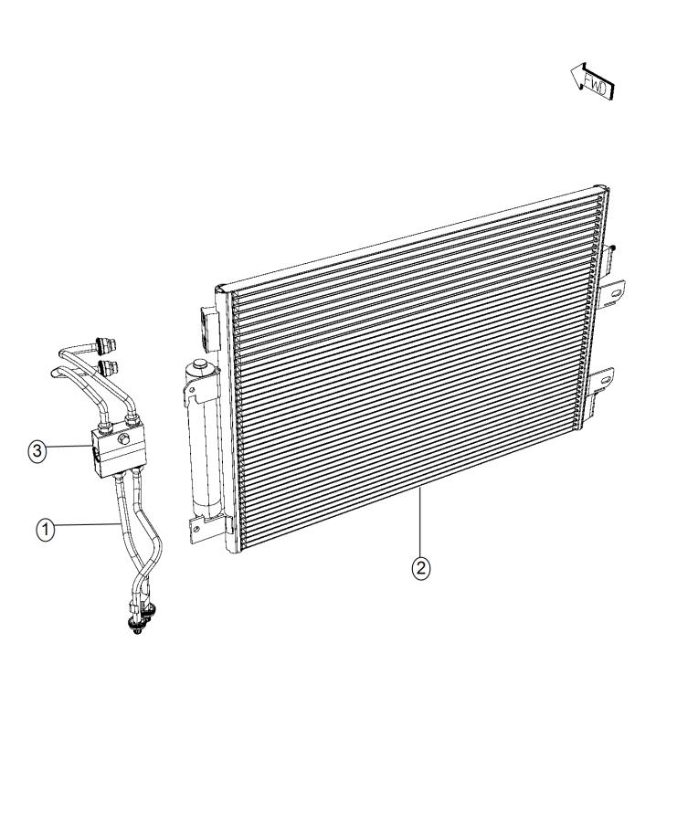 Diagram Transmission Oil Cooler and Lines. for your Jeep