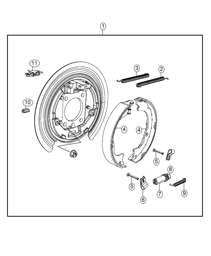 Diagram Park Brake Assembly,Rear Disc. for your 2001 Chrysler 300  M 