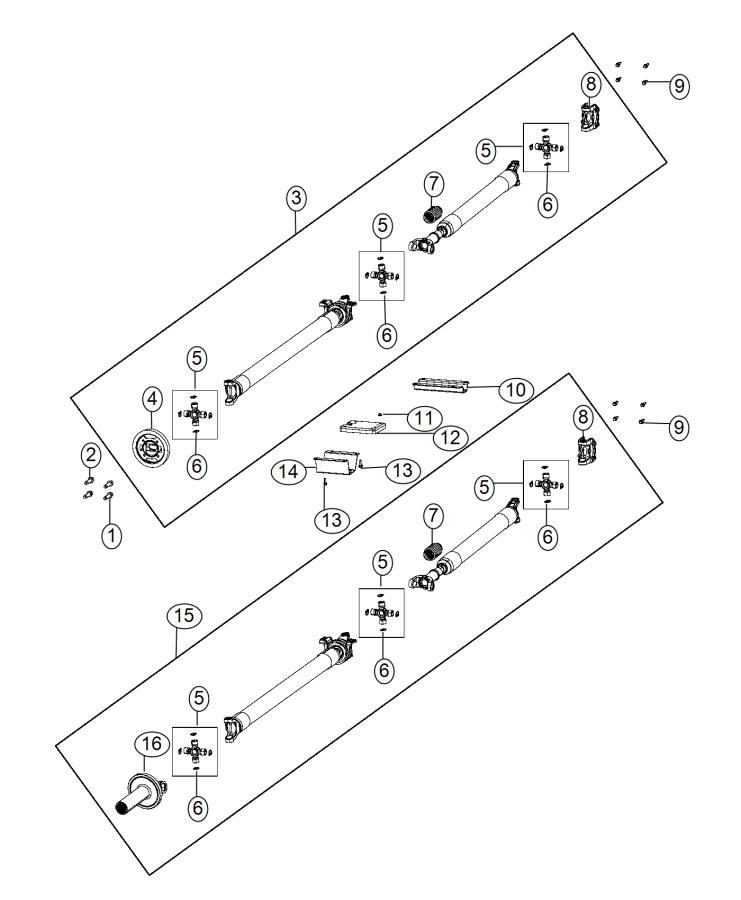 Shaft, Drive, 2-Piece. Diagram