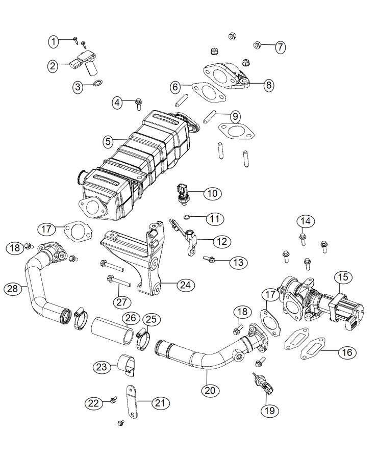 Diagram EGR System, 6.7L [6.7L I6 Cummins Turbo Diesel Engine]. for your Ram 3500  