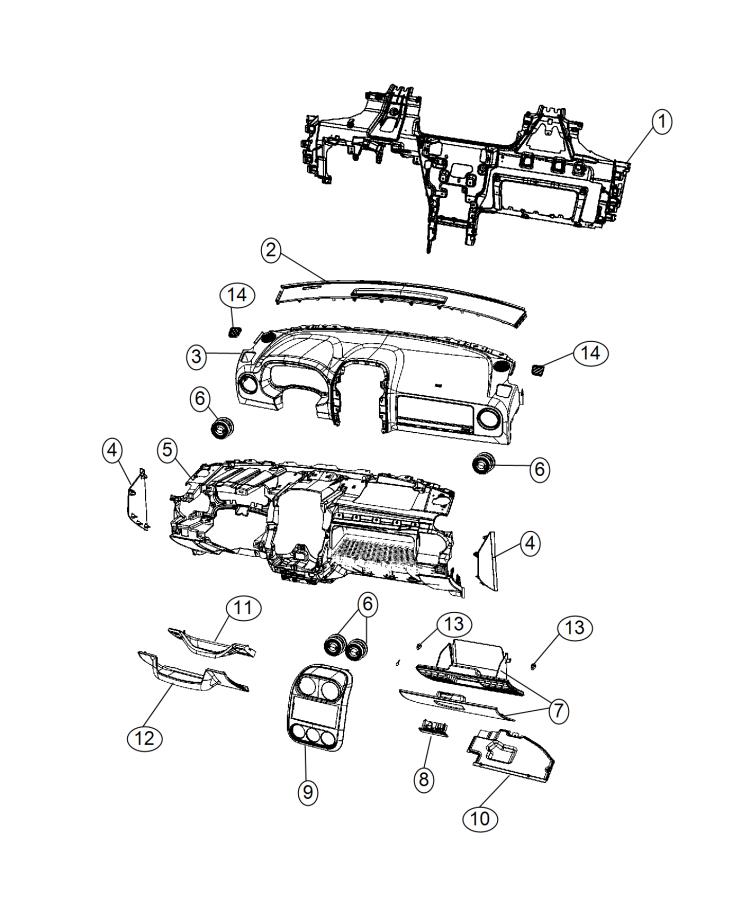 Instrument Panel and Structure. Diagram