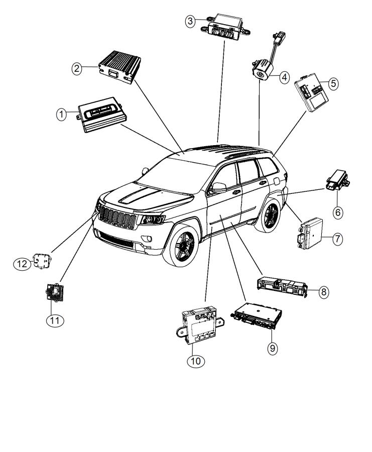 Diagram Modules Body. for your 2012 Jeep Grand Cherokee   