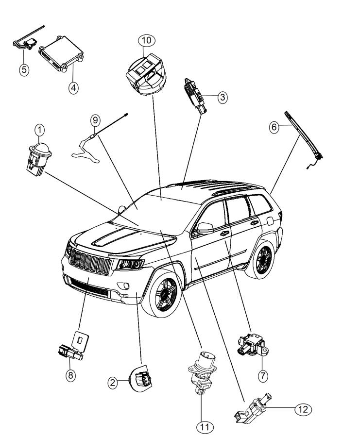 Diagram Sensors, Body. for your Jeep