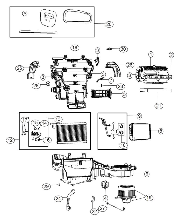 Diagram A/C and Heater Unit. for your Jeep