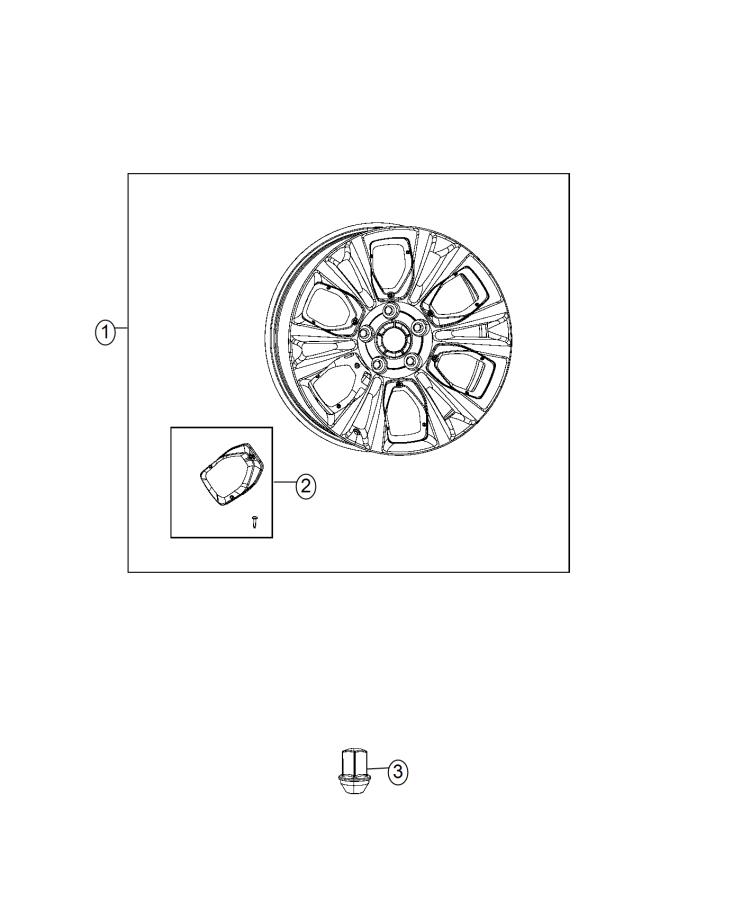 Diagram Wheels, Hardware and Inserts [20X9.0 ALUM POLISH/GOLD INSERTS WHLS], [20X9.0 ALUM POLISH/SILVER INSERTS], [20X9.0 Alum Paint/Chrome Inserts Whl]. for your 2023 Dodge Charger   