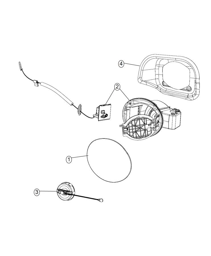 Diagram Fuel Door and Related Parts. for your 2004 Chrysler 300  M 