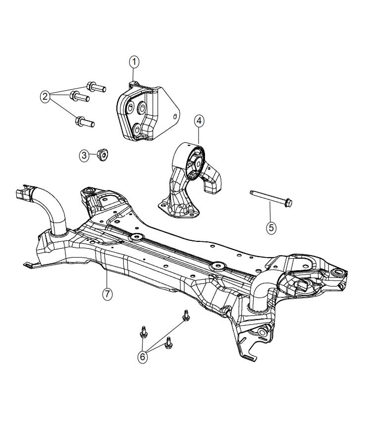 Engine Mounting Rear FWD 2.0L [2.0L I4 DOHC 16V Dual VVT Engine]. Diagram