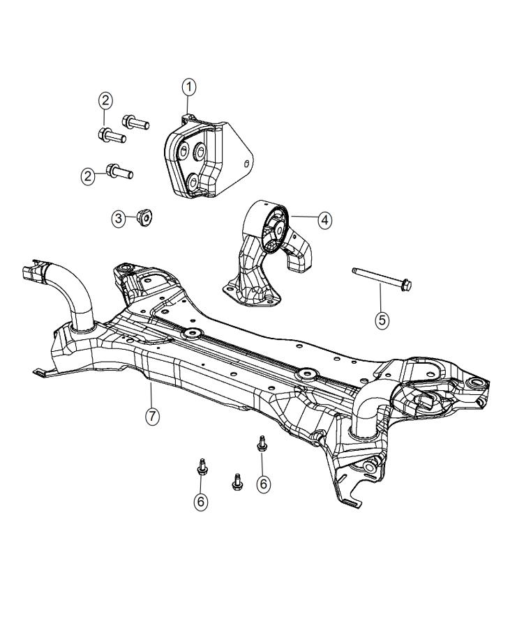 Engine Mounting Rear FWD 2.0L [2.0L I4 DOHC 16V E22 VVT Engine]. Diagram