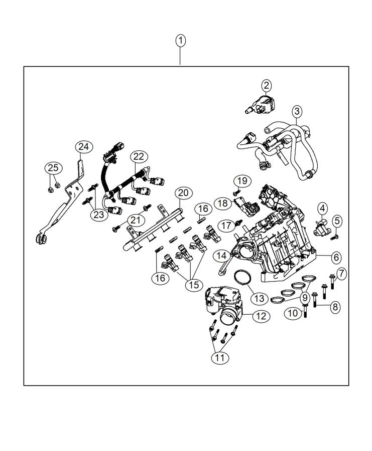 Intake Manifold 1.4L Turbocharged [1.4L I4 16V MultiAir Turbo Engine]. Diagram