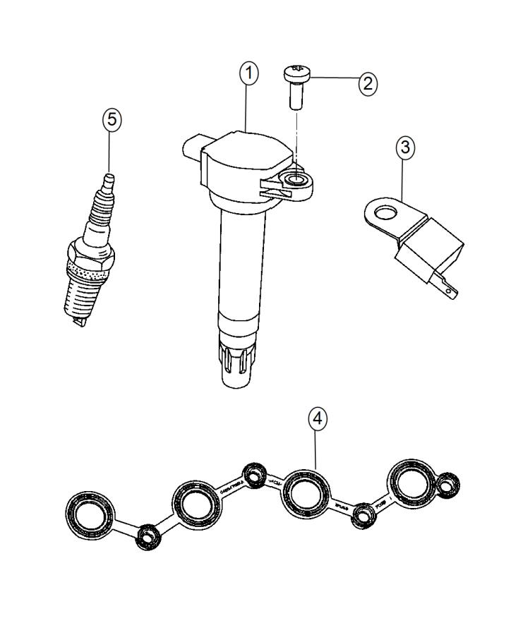 Diagram Spark Plugs, Ignition Wires, Ignition Coil. for your Jeep