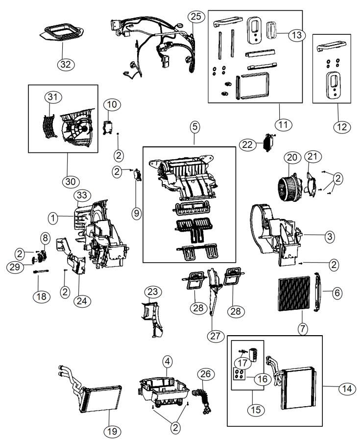 Diagram A/C and Heater Unit. for your 1999 Chrysler 300  M 