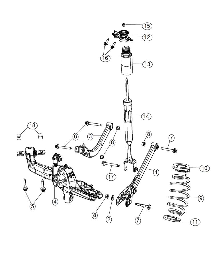 Diagram Suspension, Rear. for your Fiat