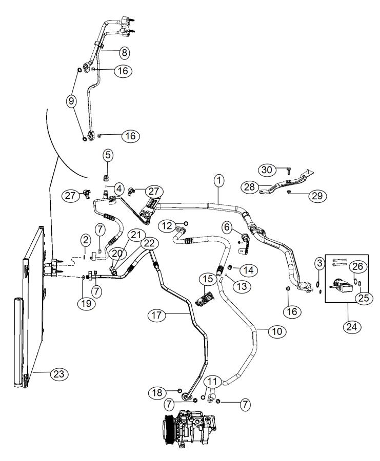 Diagram A/C Plumbing. for your Chrysler 300  M