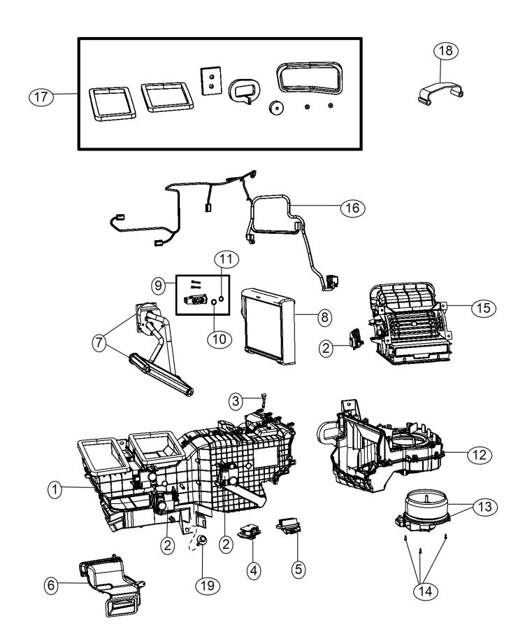 Diagram A/C and Heater Unit. for your 2000 Chrysler 300  M 