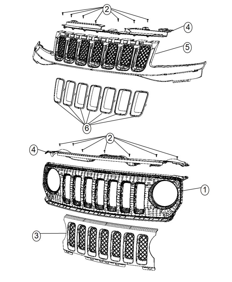 Diagram Grilles. for your Jeep