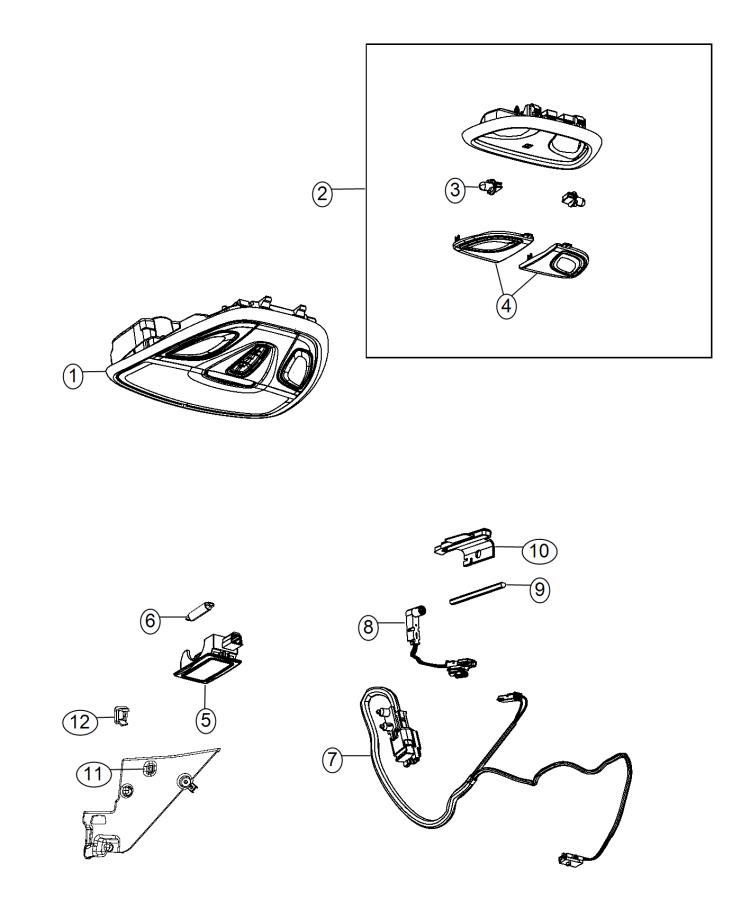 Diagram Lamps, Interior. for your 2000 Chrysler 300  M 