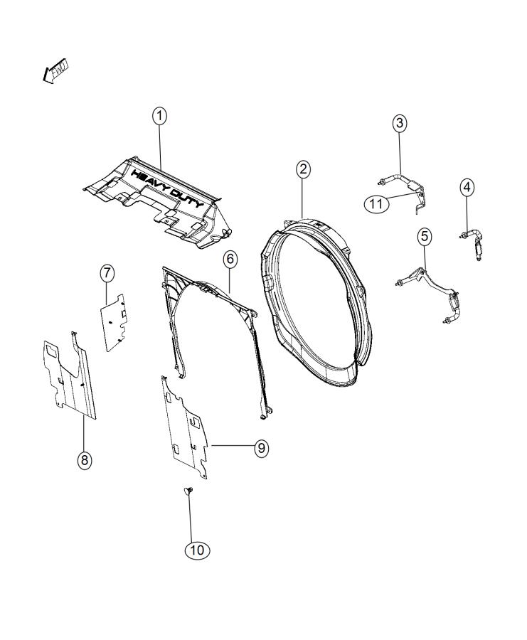 Radiator Seals, Shields, Baffles, Shrouds. Diagram