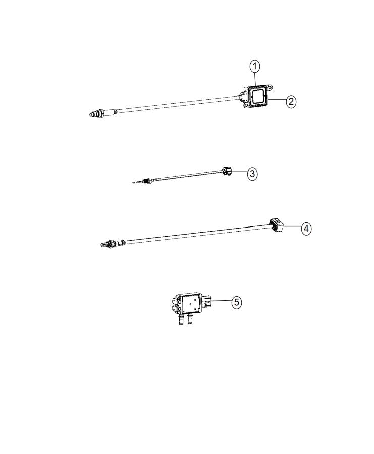 Diagram Sensors, Exhaust and Pressure. for your 2002 Ram 1500   