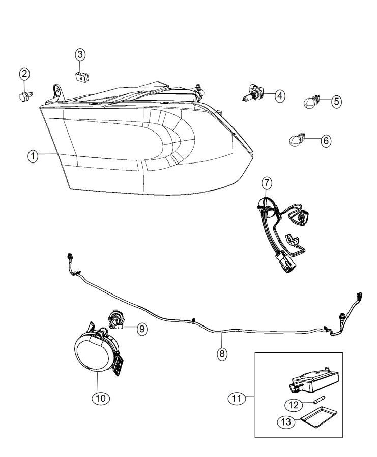 Lamps, Front. Diagram