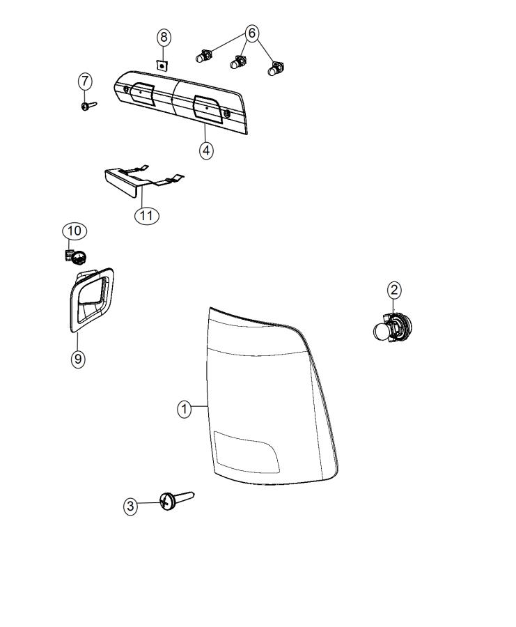 Diagram Lamps, Rear. for your Chrysler 300  M