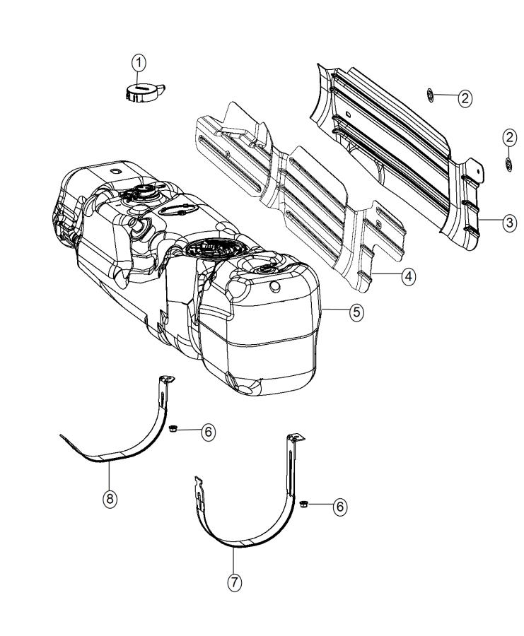 Ram 2500 Shield. Fuel tank heat. [31 gallon fuel 68232605AD Jeep