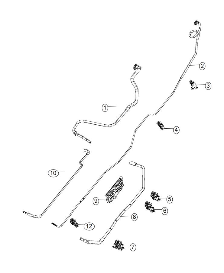 Diagram Fuel Lines, Rear, 5.7L [5.7L V8 HEMI VVT ENGINE], [5.7L V8 HEMI CNG ENGINE], 6.4L [6.4L V8 Mid Duty HEMI MDS Engine]. for your 2005 Ram 2500   