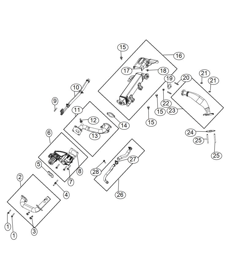 Diagram EGR System, 6.4L [6.4L V8 Mid Duty HEMI MDS Engine]. for your 2015 Ram 2500 6.4L Hemi V8 A/T 4X2 SLT CREW CAB 