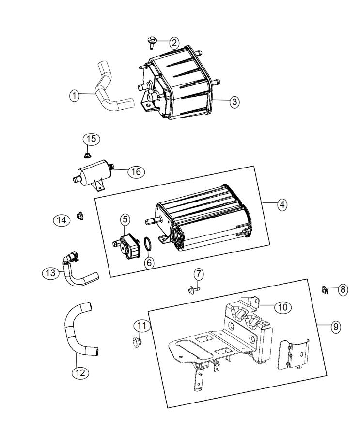 Vacuum Canister and Leak Detection. Diagram