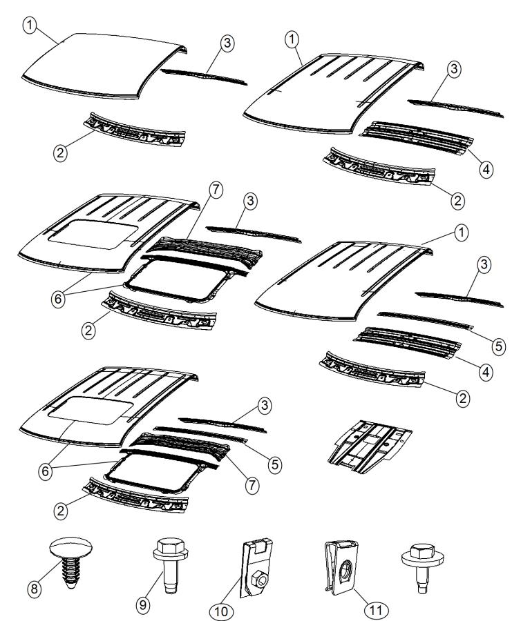 Diagram Roof Panel. for your 2006 Ram 3500   