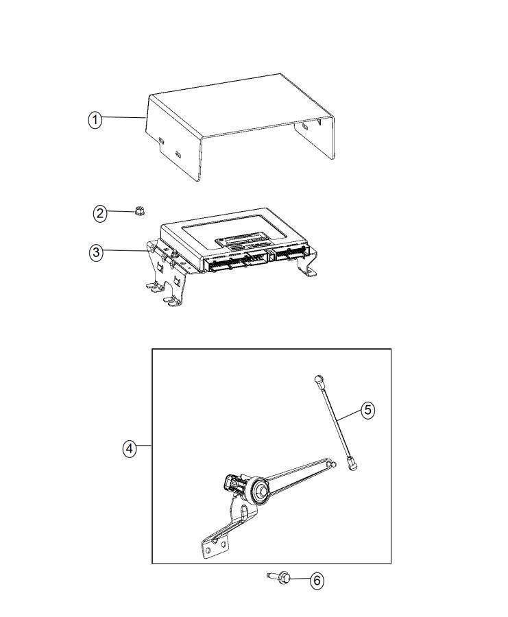 Diagram Air Suspension Module and Sensors. for your 2004 Chrysler 300  M 