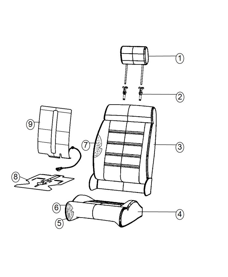 Front Seat - Bucket - Trim Code [BL]. Diagram