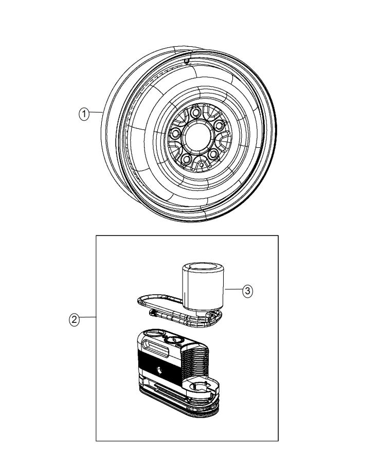 Diagram Spare Tire Stowage. for your Dodge