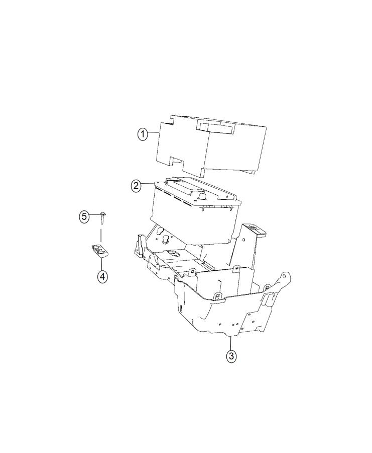Diagram Battery Tray And Support. for your 2025 Ram 1500   