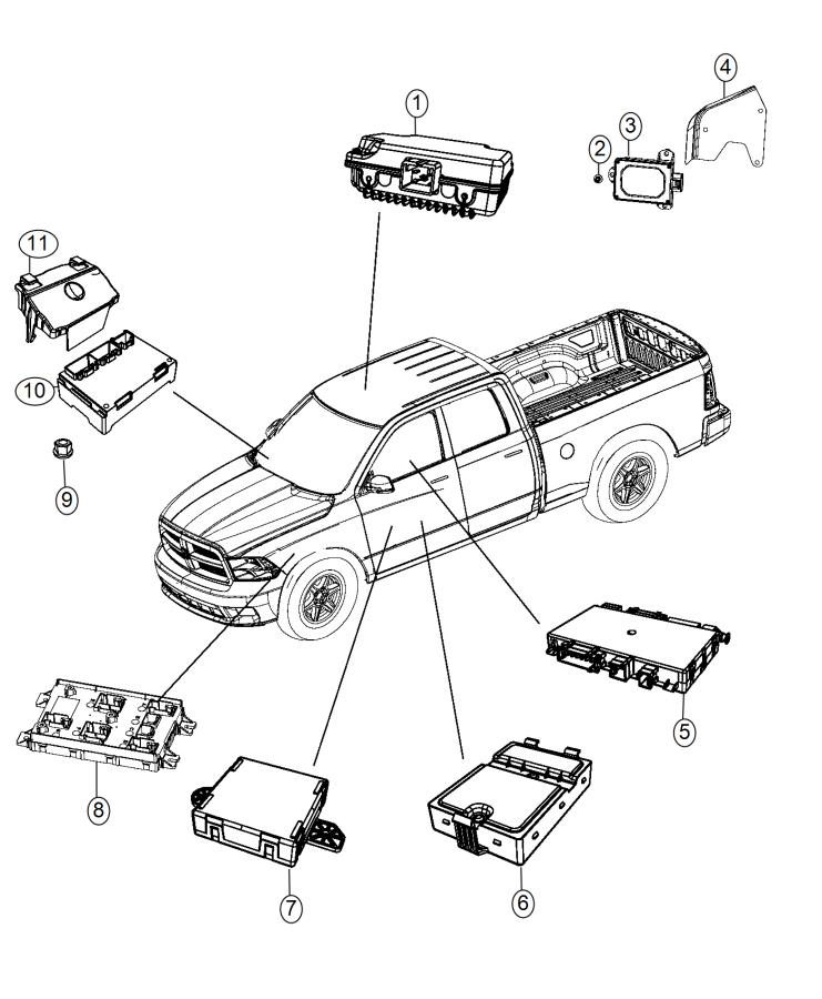 Diagram Modules, Body. for your 2003 Chrysler 300  M 