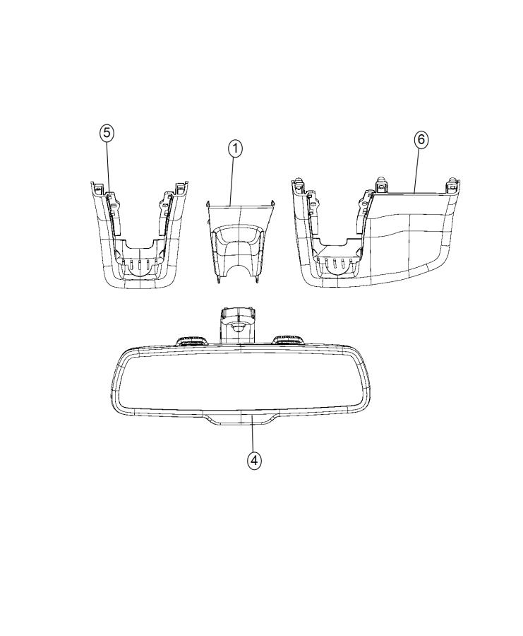 Diagram Mirror, Inside Rearview. for your 2000 Chrysler 300  M 