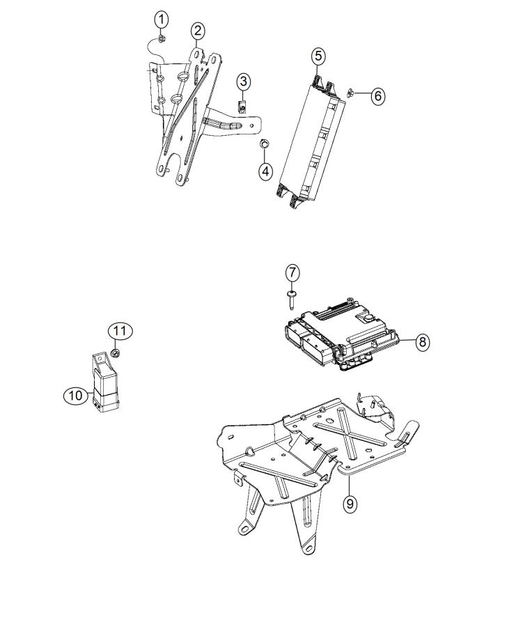 Diagram Modules, Engine Compartment. for your 2003 Chrysler 300  M 