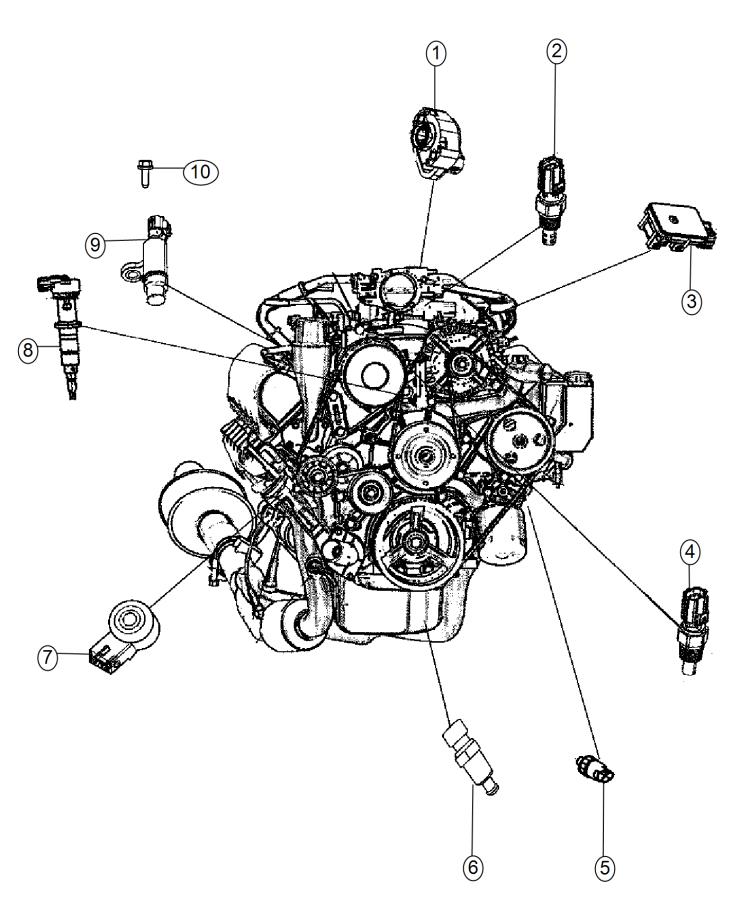 Diagram Sensors, Engine. for your Ram 1500  