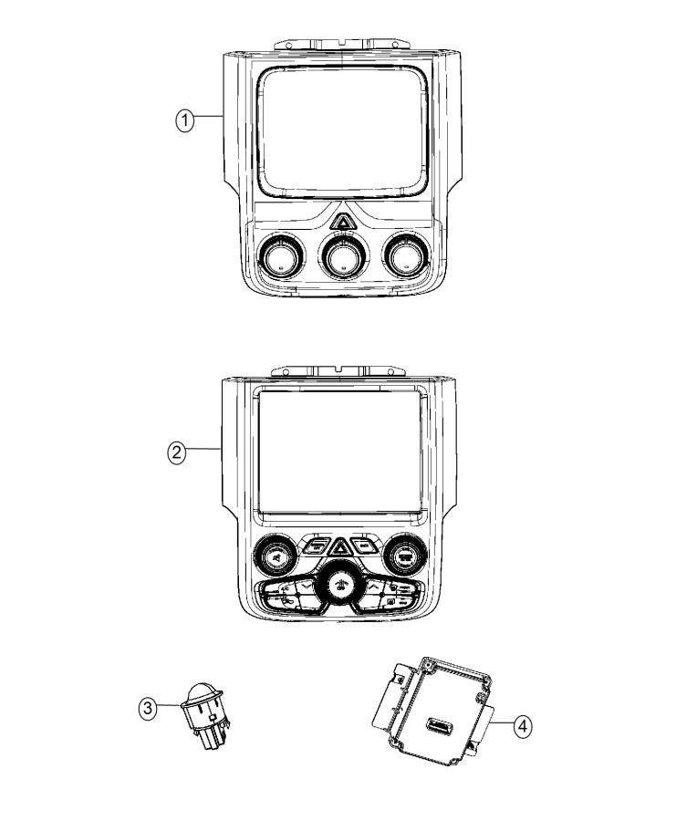 Diagram Switches, Heating and Air Conditioning. for your 2015 Ram 1500 5.7L Hemi V8 4X2 LARAMIE QUAD CAB 