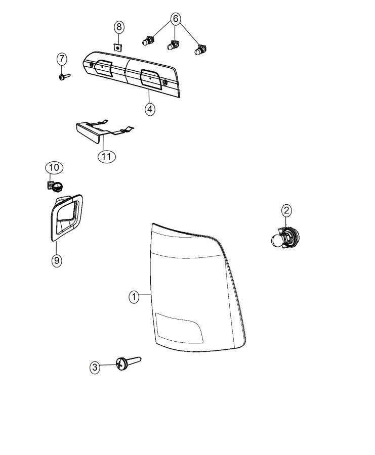 Diagram Lamps, Rear. for your Chrysler 300  M