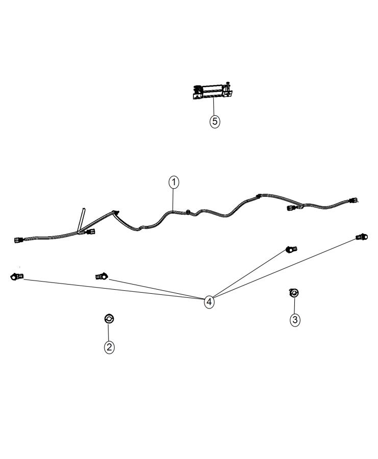 Diagram Park Assist, Rear. for your Ram 1500  