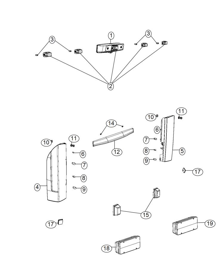 Diagram Lamps, Rear. for your Ram ProMaster  