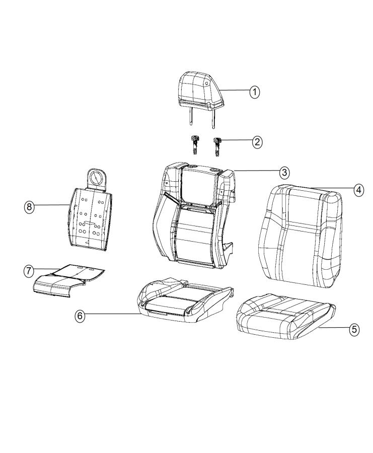 Front Seat - Bucket - Trim Code [AP]. Diagram