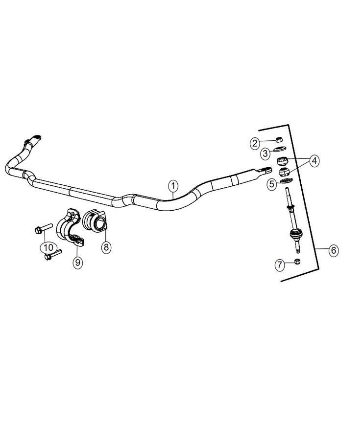 Diagram Stabilizer Bar, Front. for your Ram 1500  