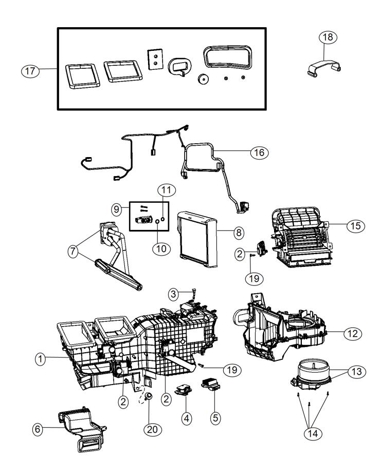 Diagram A/C and Heater Unit. for your 2000 Chrysler 300  M 