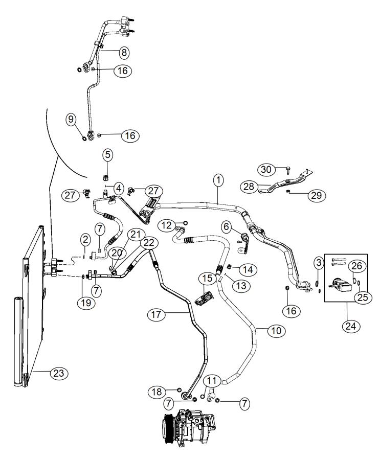 Diagram A/C Plumbing. for your Chrysler 300  M