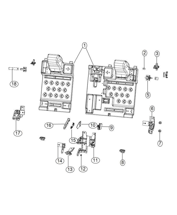 Diagram Rear Seat - Split Seat. for your Chrysler 300  M