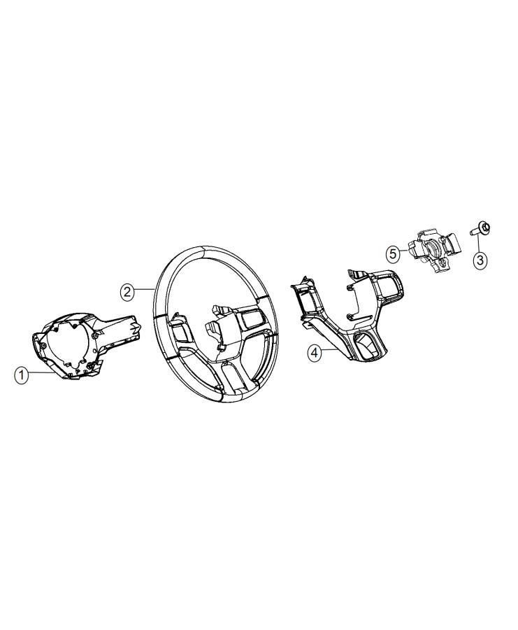 Diagram Steering Wheel Assembly. for your 2020 Ram 3500   