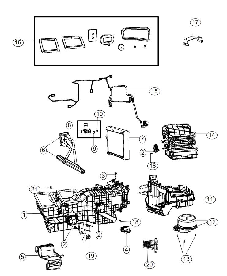 Diagram A/C and Heater Unit Auto Temperature Control. for your 2002 Chrysler 300  M 