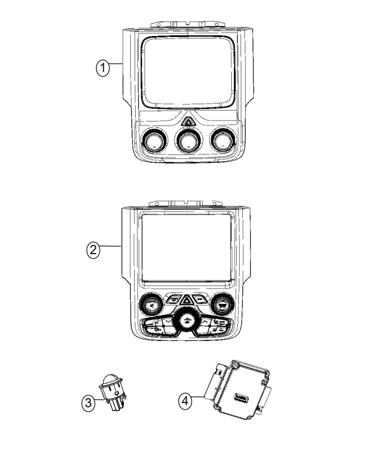 Diagram A/C and Heater Controls. for your 2015 Ram 1500 5.7L Hemi V8 4X2 LARAMIE QUAD CAB 