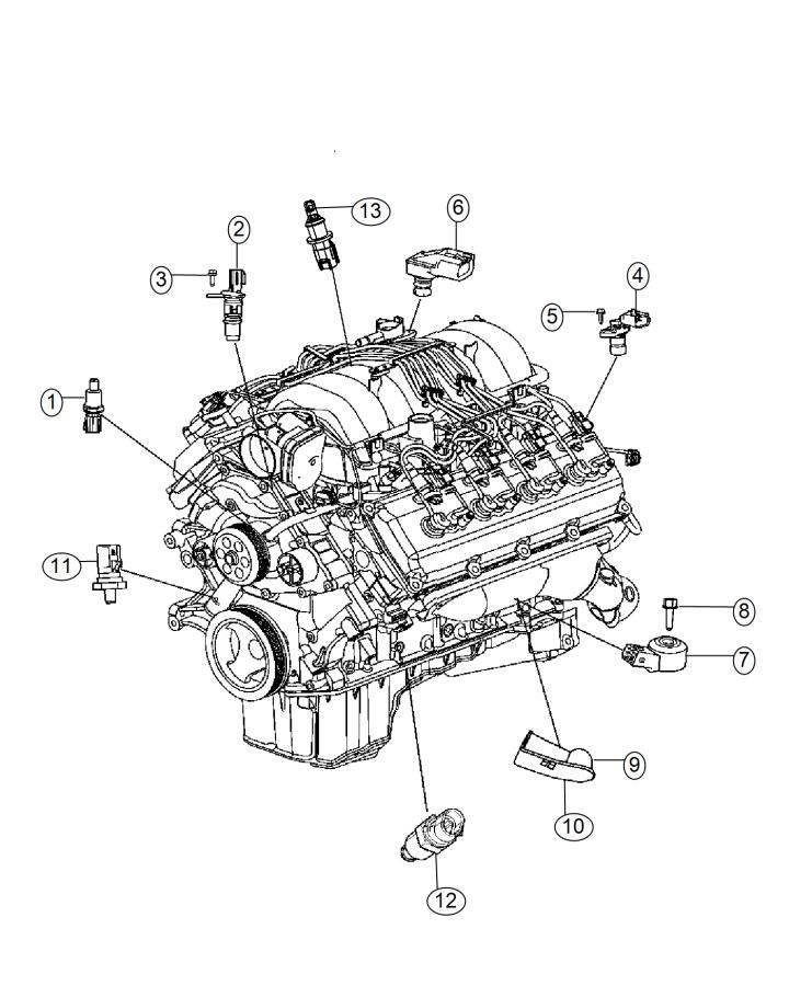 Diagram Sensors, Engine. for your Dodge Durango  